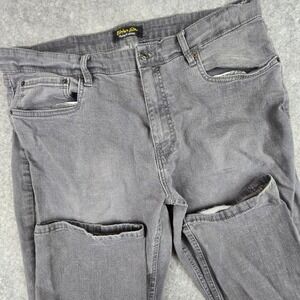 Urban Star Jeans Mens 40x30 Gray Straight Leg Comfort Stretch Denim